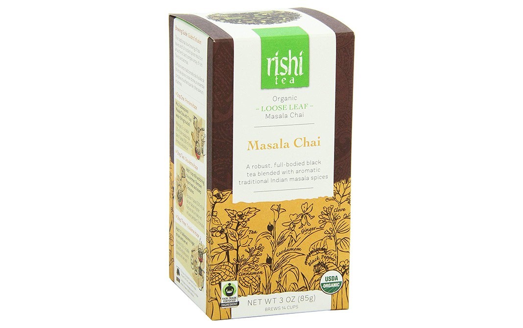 Rishi Tea Organic Loose Leaf Masala Chai   Box  85 grams